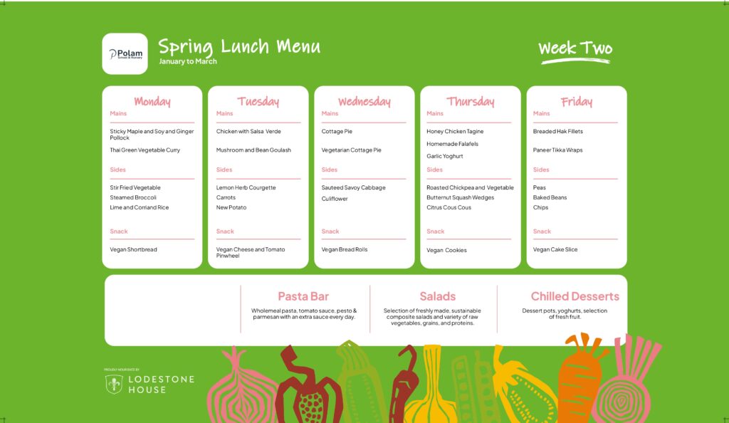 Polam Menu page